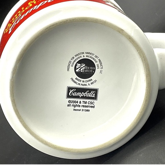 Original Campbell's Soup 14 oz Coffee Tea Cup Mug Collectible 2004 #31389 TM - Picture 8 of 13